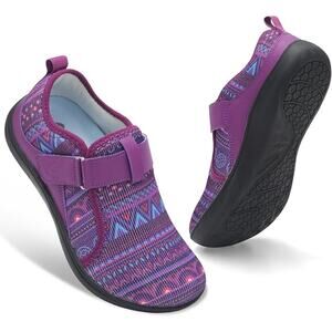 New Spesoul Womens 8.5 Purple Hook Loop Wide Toe Box Zero Drop Diabetic Shoes